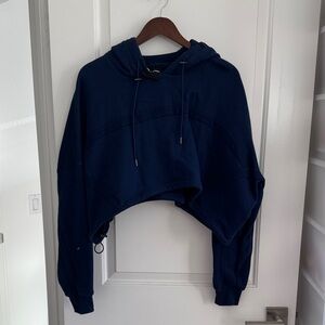 IVY PARK Navy Blue Women's Crop Hoodie
